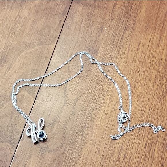 INITIAL JEWELED‎ necklace E T H C - Picture 4 of 15